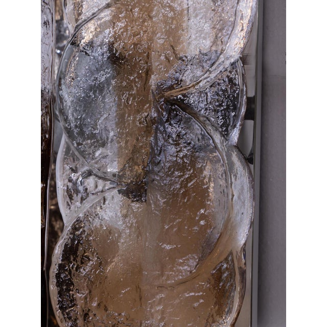 Amber Citrus Wall Sconce in Swirl Murano Glass & Brass by J. T. Kalmar for Kalmar, Austria, 1960s, Set of 2 For Sale - Image 6 of 10