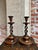 Antique English Oak OPEN Barley Twist Candlesticks Jacobean Pair c1890 11.0” Direct from England, a stunning pair of...