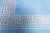 Sky Blue Doris Leslie Blau Indian Dhurrie Vintage Blue Flatweave Cotton Rug Greek Key For Sale - Image 8 of 8