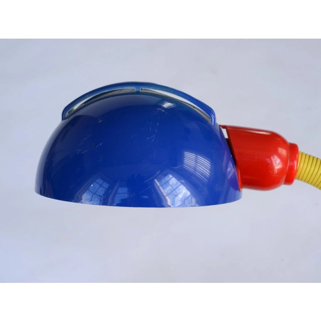 Vintage 1980s Postmodern Memphis Style Tricolor Plastic Desk Lamp For Sale - Image 11 of 12