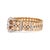 1940s Portuguese Retro Buckle Bracelet Sapphire 19k Rose Gold 7" Fine Jewelry For Sale - Image 4 of 5