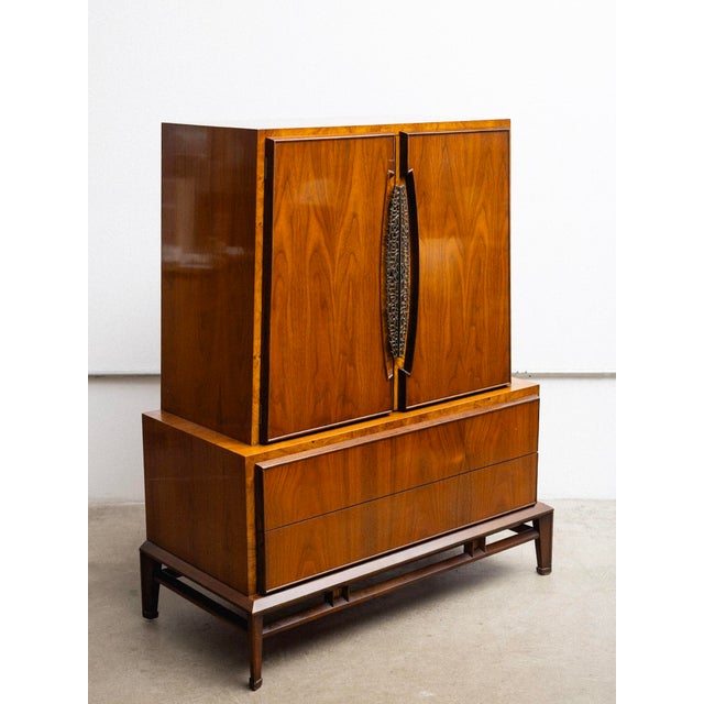 Mid-Century Modern Mid Century Genova Tall Boy Chest of Drawers For Sale - Image 3 of 10