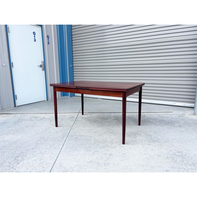 Mid-Century Modern 1960s Danish Modern Teak Extendable Dining Table by Am Mobler For Sale - Image 3 of 12