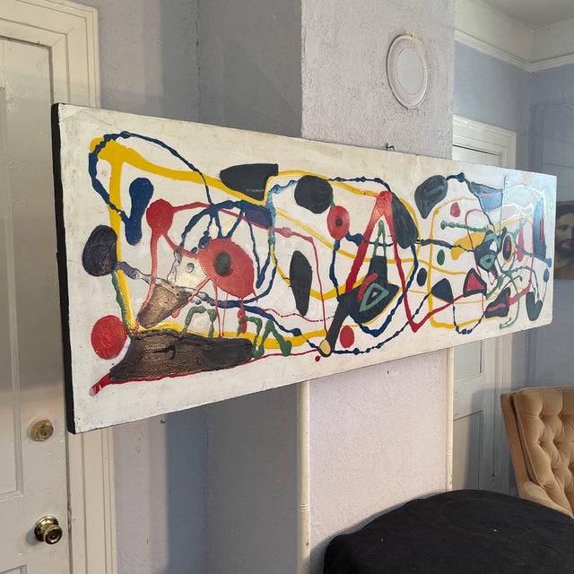 “After Miro” by John Frates # 1740, Mid Century Modern, 24x80x1 1/2 In., 20 Lbs. For Sale In Jacksonville, FL - Image 6 of 9