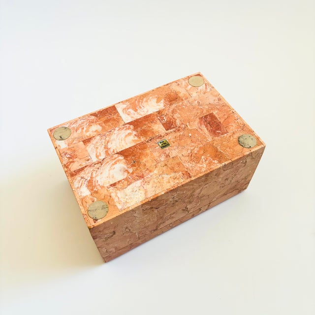 Tessellated Pink Stone Box For Sale - Image 11 of 12