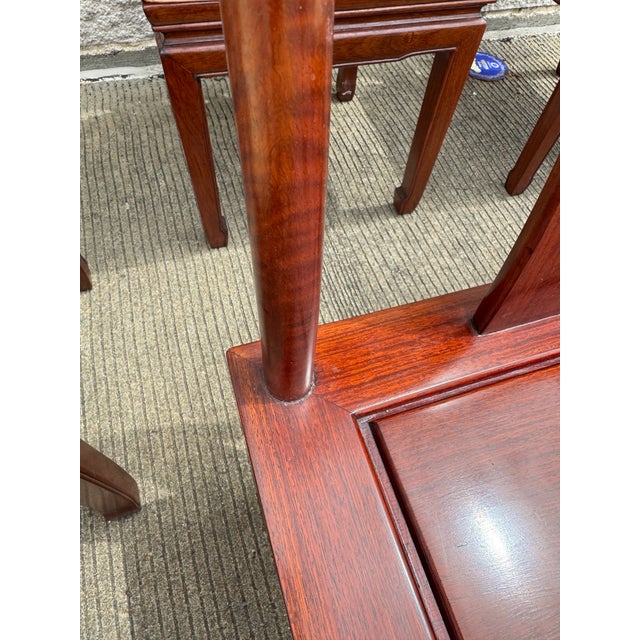 Wood Mid 20th Century Anglo-Chinese Dining Chairs With Cushions - Set of 6 For Sale - Image 7 of 12