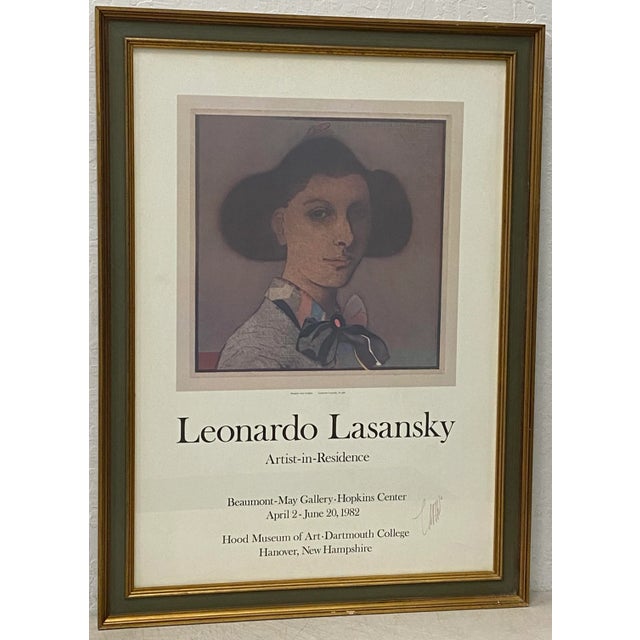 Leonardo Lasansky Signed & Framed Exhibition Poster C.1982 For Sale - Image 11 of 11