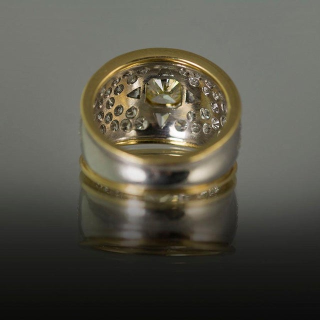 Late 20th Century Keith Davis Yellow Diamond Ring, Size 7.25 For Sale - Image 4 of 5