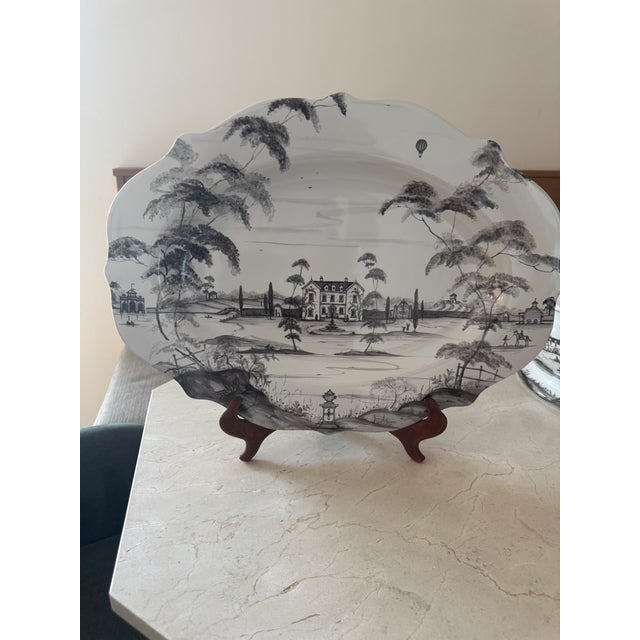 Juliska 18.5" "Country Estate" platter in Flint Grey