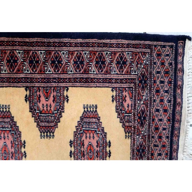 1970s Handmade Vintage Uzbek Bukhara Runner 2.1' X 6.8' For Sale - Image 4 of 11
