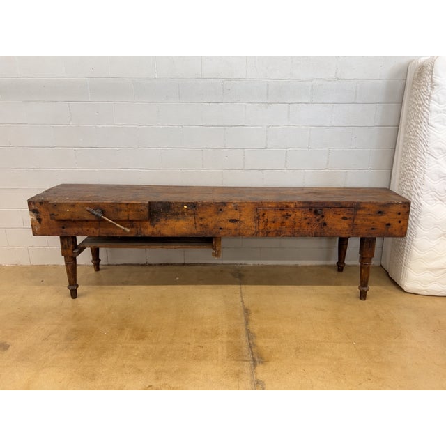 American Cabinetmaker's Workbench, Circa 1880–1910 For Sale - Image 4 of 5