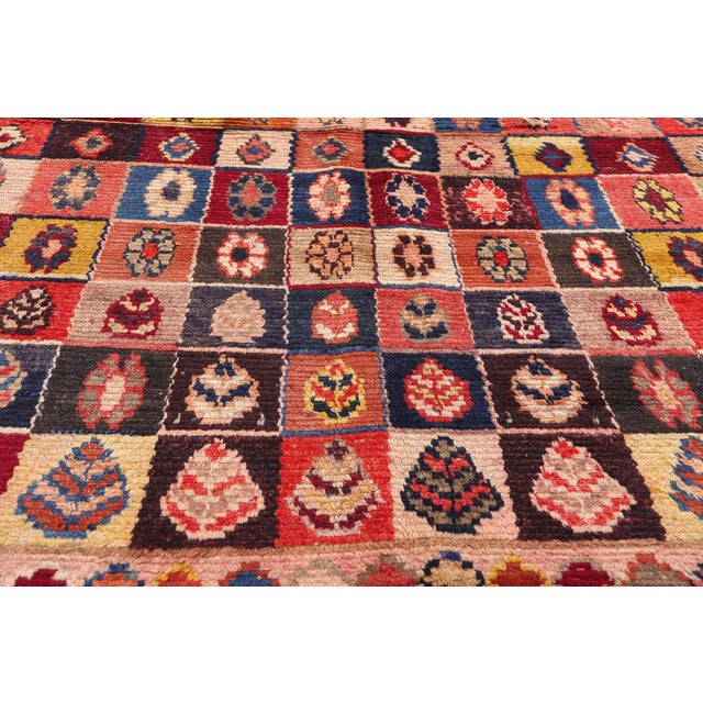 Mid 20th Century Vintage Persian Lori Checkerboard Rug - 05'01 X 07'08 For Sale - Image 5 of 9