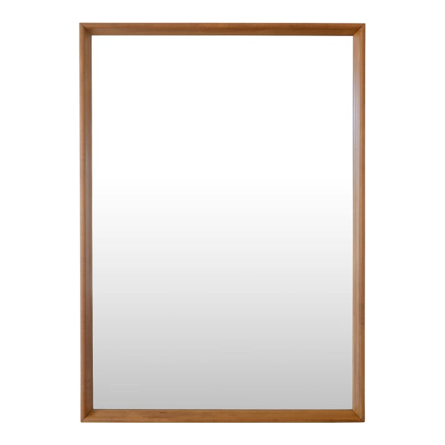 Mid Century Modern Heywood Wakefield Sculpted Wall Mirror For Sale