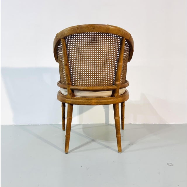 Brown Vintage French Wicker Chair, 1980s For Sale - Image 8 of 12