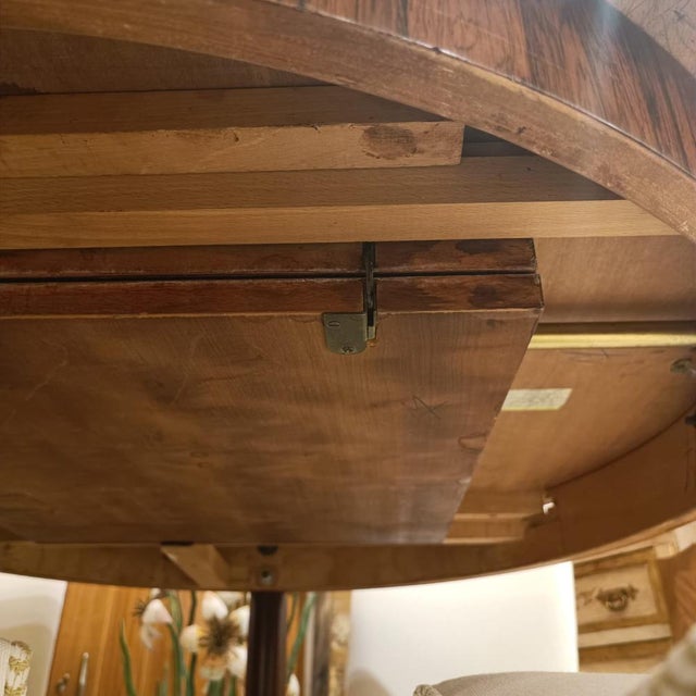 Extendable Round Rosewood Table For Sale - Image 9 of 14