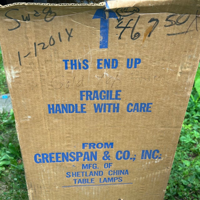 Gold 1970’s Greenspan & Co. Hollywood Regency Hanging Swag Lamp New Old Stock For Sale - Image 8 of 10