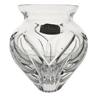 Atlantis Crystal Elise Full Lead Crystal Vase 4.5", Portugal, C. 1992–1994 For Sale