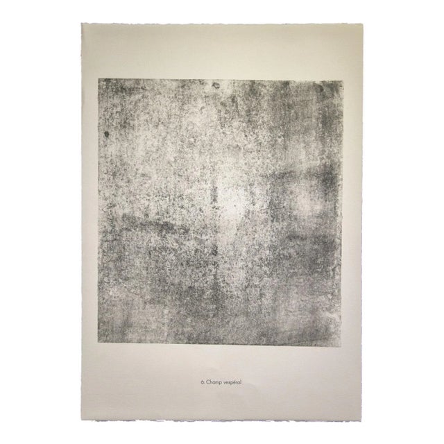 Champ vespéral - From Sols, Terres is an original black and white lithograph realized by Jean Dubuffet (1901 Le Havre -...