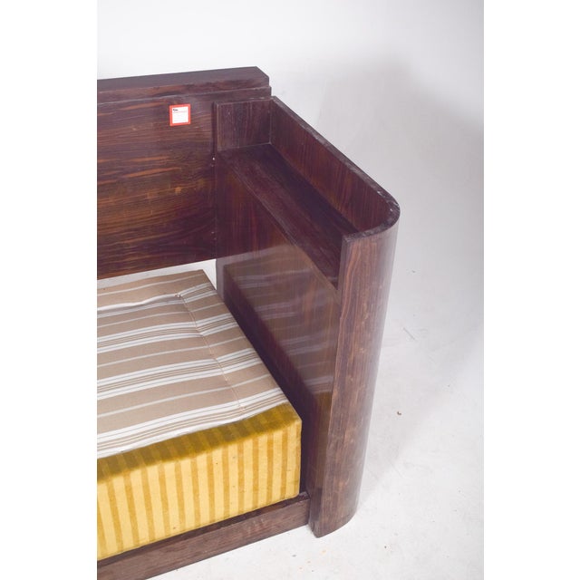 Art Deco French Macassar Veneered Sofa Bed, 1920 For Sale - Image 12 of 14