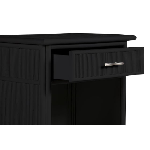 Aruba One-Drawer Nightstand - Black For Sale In West Palm - Image 6 of 7