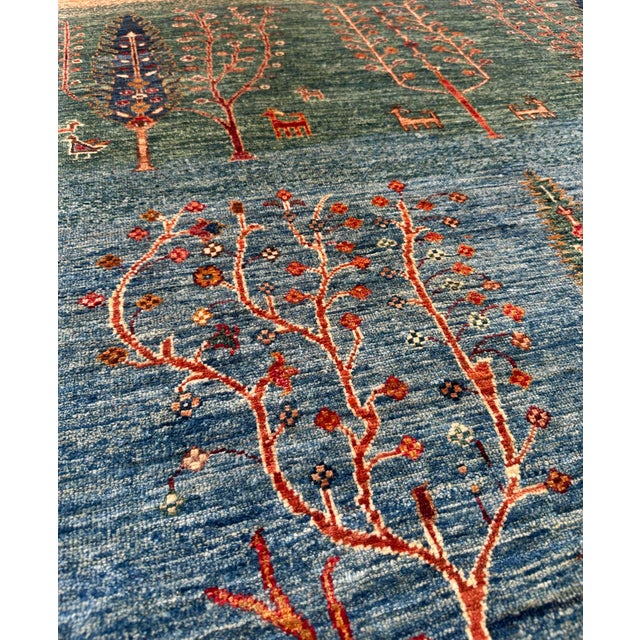 Vintage Persian Gabbeh Wool Landscape Rug – 120x177 Cm For Sale - Image 14 of 18