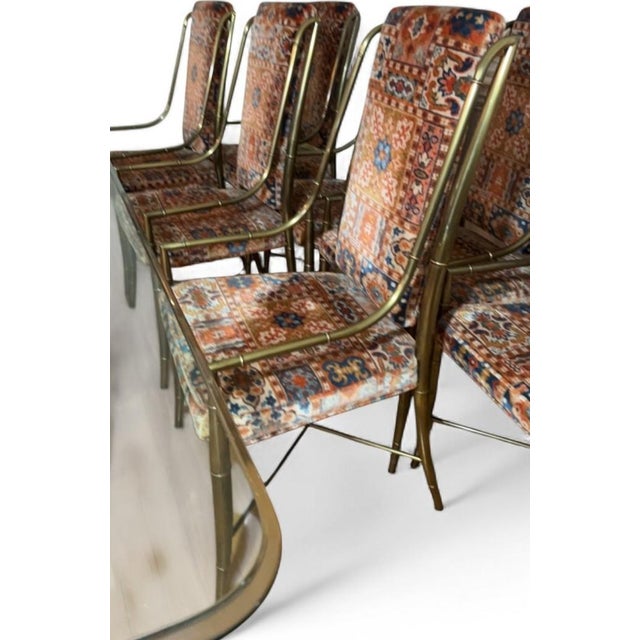 Set of 8 Imperial Brass Dining Chairs Attributed to Weiman / Warren Lloyd for Mastercraft For Sale - Image 10 of 18