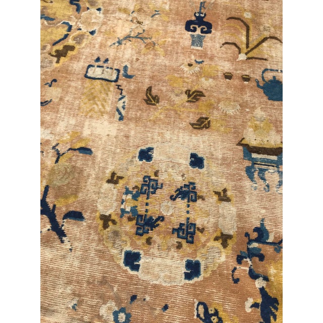 Antique 18th Century Chinese Ningshia Rug - 12′ × 12′ For Sale - Image 9 of 13
