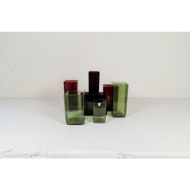 Mid-Century Ice Vases from Gullaskruf, Sweden, 1960s, Set of 7 For Sale - Image 3 of 11