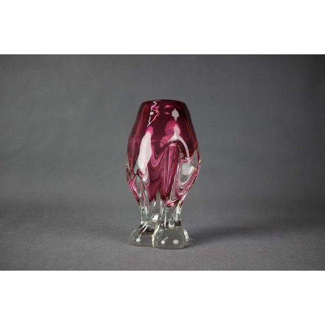 1960s Czechoslovakian Bohemian Art Glass Vase by Josef Hospodka, 1960s For Sale - Image 5 of 6