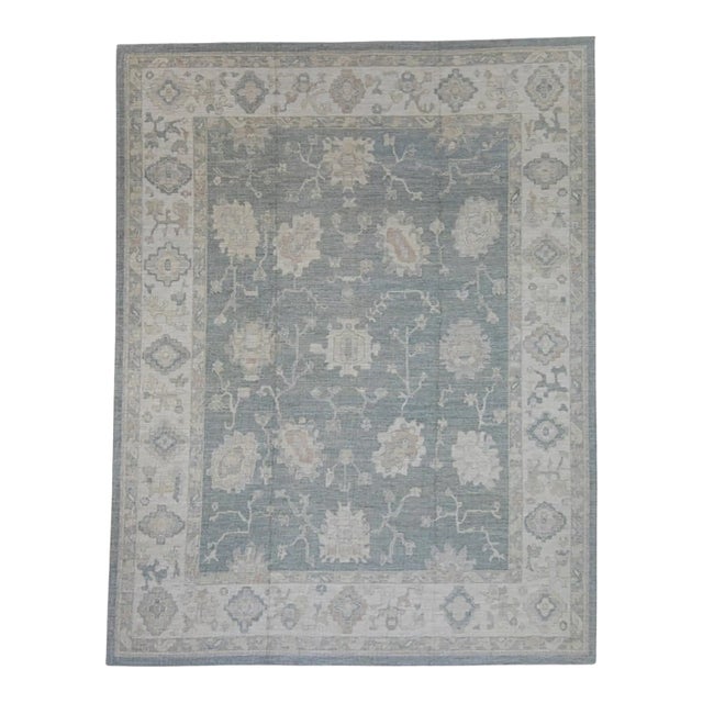 Turkish Oushak Rug 12' x 15'4" For Sale