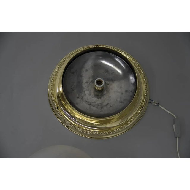 Metal Large Art Nouveau Flush Mount, 1920s For Sale - Image 7 of 10