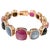 Bochic "Capri" Vintage Ruby & Multi Color Fancy Sapphires Cuff Set 18K & Silver For Sale - Image 11 of 11