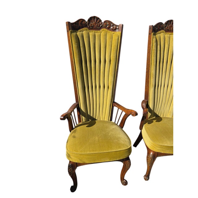 Beautiful Vintage Spanish High Back chairs on excellent condition. Minor age related ware. Please see photos as they are...
