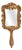 Wooden Hand-Held Mirror, France, 1950s For Sale