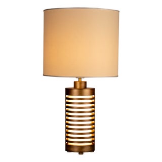 Italian Pollux Table Lamp in Burnished Metal For Sale