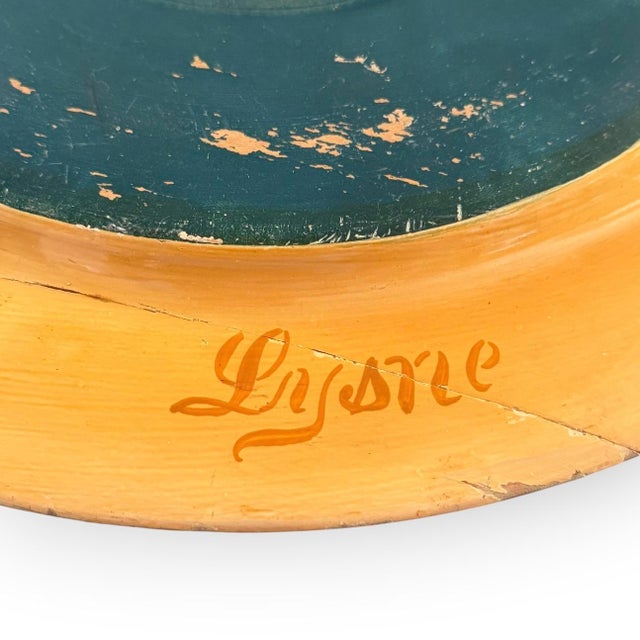 Light Yellow Per Lysne Rosemaling Smorgasbord Platter Norwegian Folk Art 1930-40s For Sale - Image 8 of 11