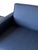 1960s 1960s Vintage Mid-Century Navy Jacquard Skirted Tuxedo Sofa For Sale - Image 5 of 18