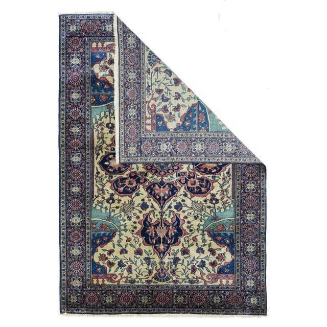 Traditional Antique Sarouk Rug 4'6'' x 6'6'' For Sale - Image 3 of 10