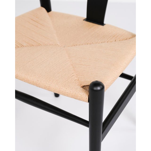 Carl Hansen & Søn Black Lacquered Model CH24 Wishbone Chairs by Hans J. Wegner from Carl Hansen & Søn, 2000s, Set of 4 For Sale - Image 4 of 12