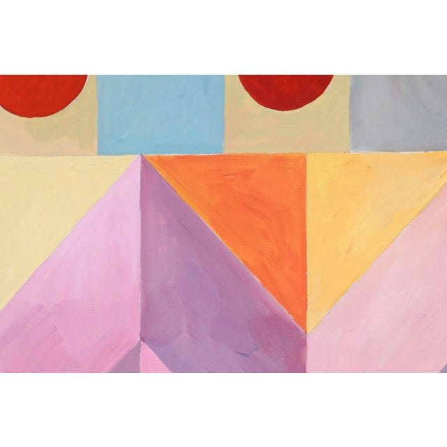 2023 "Cool Magenta Mountain Dusk" Abstract Diptych Acrylic Painting on Watercolor Paper by Natalia Roman For Sale In Miami - Image 6 of 11