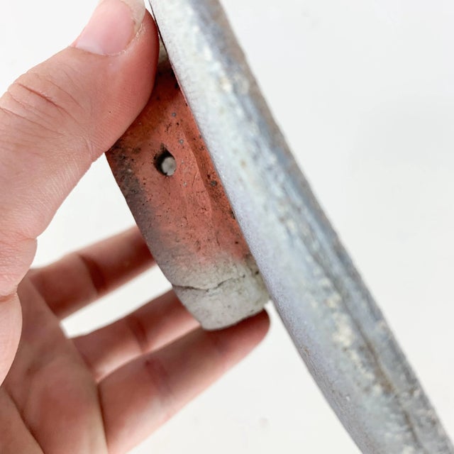 Purple Mid 20th Century Vintage Handmade Mid Century Pottery Wall Plaque Pastel Dancing Figures For Sale - Image 8 of 9