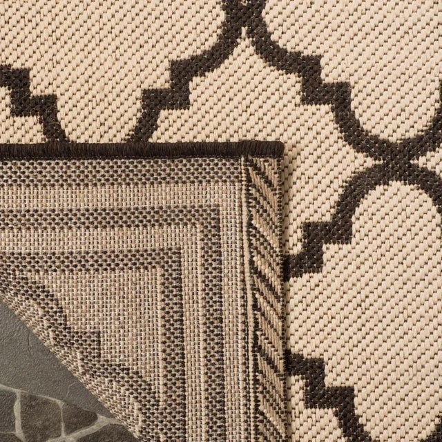 Sea Cottage Indoor Outdoor Rug Cream & Brown 5'3"x7'6" For Sale - Image 4 of 5