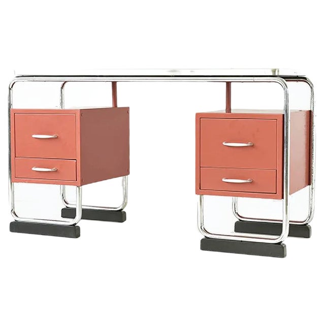 Tubular Steel Desk, Germany, 1950s For Sale
