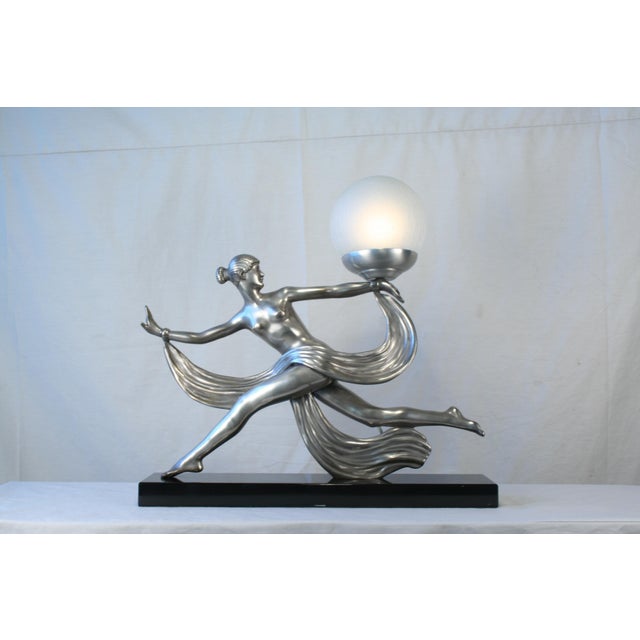 1990s 1990s Modern/deco semi-nude girl Lamp For Sale - Image 5 of 18