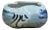 Tiny Small Blue White Oriental Abstract Graphic Porcelain Container For Sale
