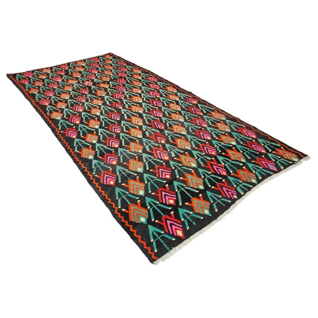Boho Chic Colorful Vintage Turkish Kilim Rug For Sale - Image 3 of 7