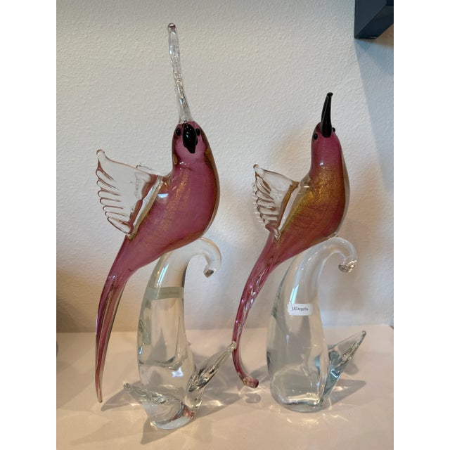 Murano Murano Gold Dusted Bird Set For Sale - Image 4 of 5