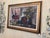 Oil on canvas professionally framed in gilt/black wood with linen matte. Artist Maurice Mizeilie Heavily textured image of...