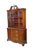 Mid-Century Modern Mid Century Sheraton Style Mahogany Bow Front China Curio Display Cabinet 82" For Sale - Image 3 of 18
