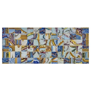 18th Century Portuguese 84-Piece Tile Panel For Sale